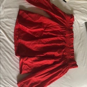 Red off the shoulder top